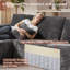 Canapé modulaire en velours côtelé en L 4 pièces Cloudelle - Siège profond, sans assemblage Cloudelle-644783233
