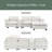 109 X 57" Modern Sectional Cloud Sofa With Console, USB Charging Port, Reading Light, Cup Holder, 4-Seat Chenille Modular Couch-690215821