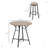 Industrial 5-Piece Bar Table and Chairs Set, Space Saving Dining Table with 4 Stools for Pub