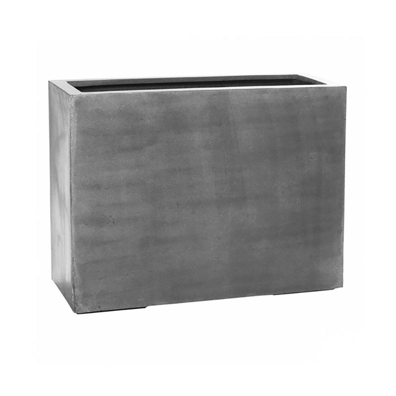 Creasman Fiberstone Planter Box, Gris, H 15 po x l 14 po x P 14 po