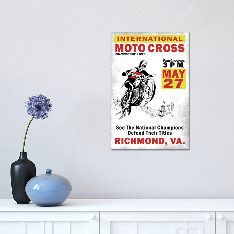 Motocross Richmond VA by Mark Rogan - Print on Canvas, 45.72cm H x 30.48cm W x 1.91cm D, Wrapped Canvas