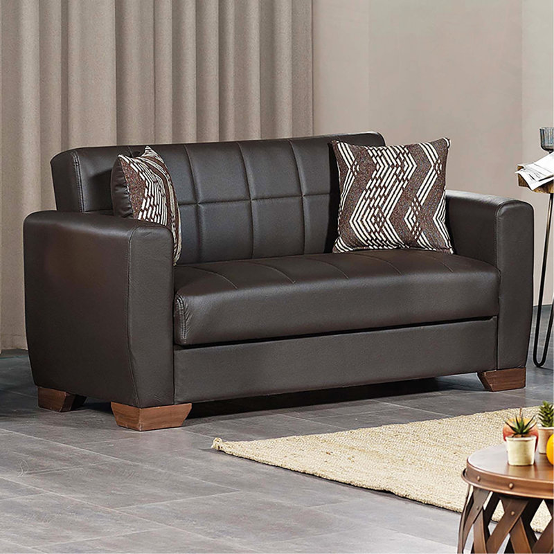 Causeuse convertible avec rangement Collection, Brun
