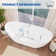 67" x 28"  Acrylic Oval Design with Double Slipper Freestanding Tub with Chrome Drain & Overflow, Spa-Inspired Luxury for Modern Bathrooms