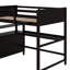Lit mezzanine double avec tiroirs, bureau et tablettes-889817606