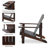 Outsunny Wooden Adirondack Chair, Outdoor Patio Lawn Chair With Cup Holder, Weather Resistant Lawn Furniture, Classic Lounge For Deck, Garden, Backyard, Fire Pit-1008384375