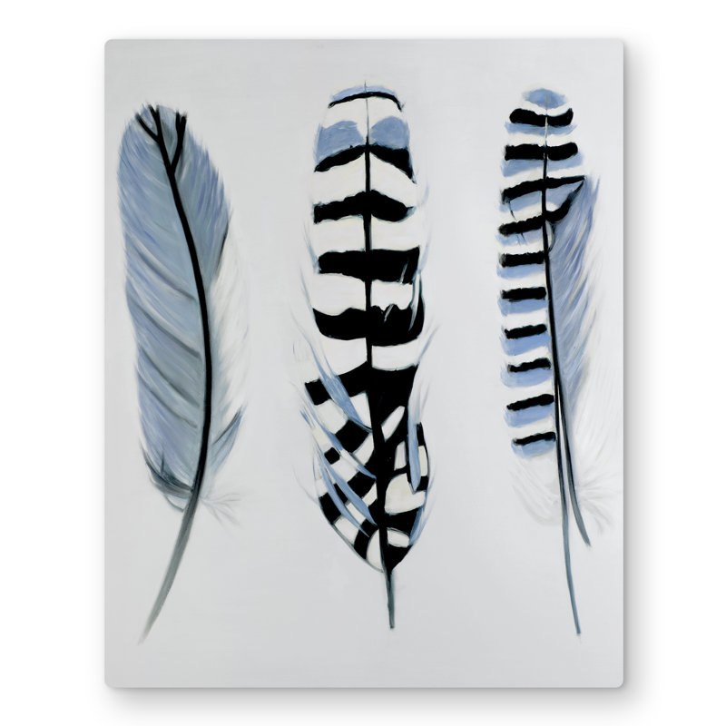 Delicate feathers - Metal print for elegant home decor