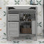 Meuble-lavabo simple 30 po avec lavabo en céramique, meuble de rangement moderne à 2 tiroirs et tiroir escamotable-2065770393