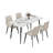 Dining Chairs 4PCS, Modern Kitchen & Dining Room Chairs, Upholstered Faux Leather Cushion Seat and Sturdy Metal Legs-847784996-847784995