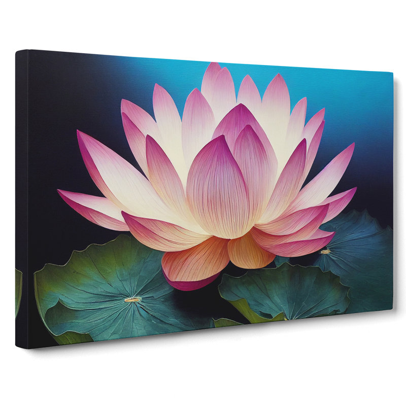 Superb Lotus Flower - Wrapped Canvas Print