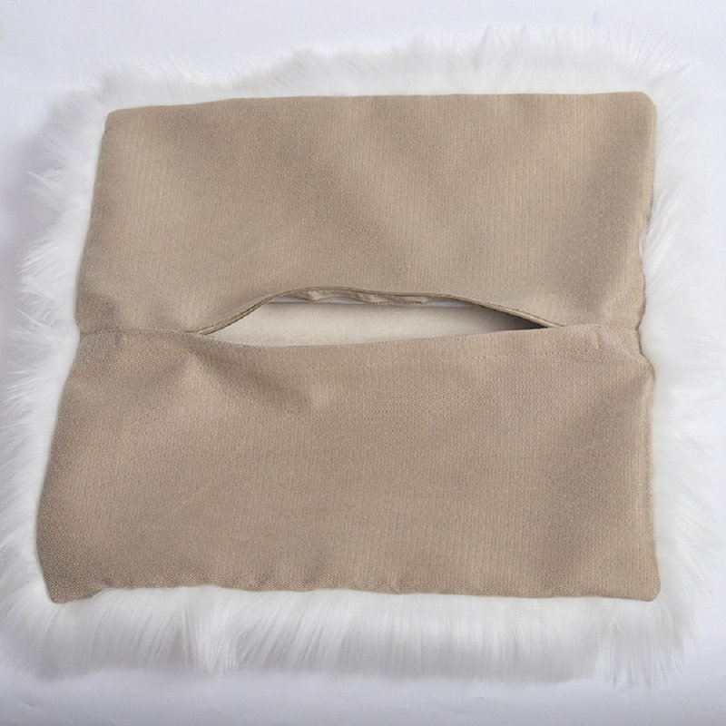 Cristopher Fluffy Faux Fur Cushion Cover, White, 45 x 45cm