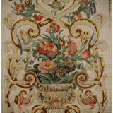 Baroque Floral Canvas Fabric