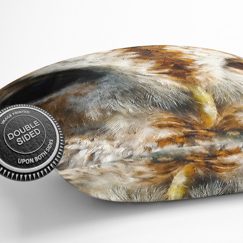 Tawny Owl Vol.2 Painting Square Throw Cushion, 40cm H x 40cm W x 15cm D