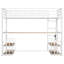 Lit mezzanine en métal avec bureau, tablettes de rangement et station de charge-1515597404