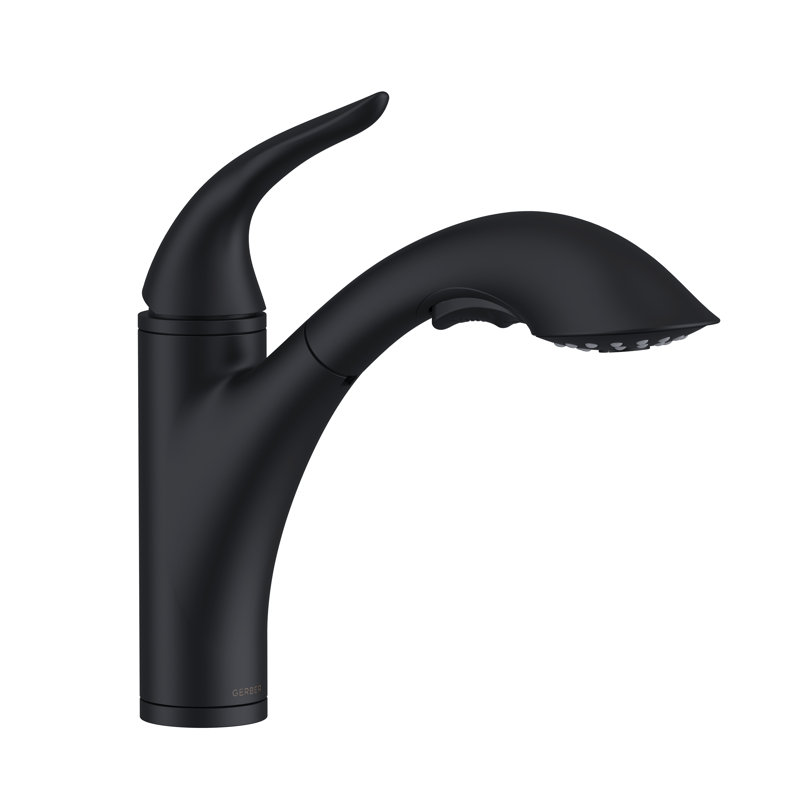 Antioch Single Handle Pull-Out Kitchen Faucet, Satin Black
