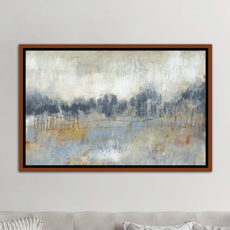 «Cool Gray Horizon II» par Jennifer Goldberger - reproduction, H 48 po x l 32 po x P 1,5 po