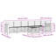  Sectional Sofa Set 7 Pcs Solid Acacia Wood Sets Garden Furniture Patio