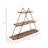 Ljiljan Tiered Metal and Wood Wall Storage Shelf for Home, Office, Bedroom, or Living Room - 25", Walnut