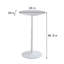 White Round Counter Height Bar Table, Modern MDF and Iron Pub Table for Kitchen or Dining Area