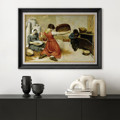 «Peasant Life Sifting Grain», œuvre d'art de genre, photos de cuisine de campagne rétro, impression sur toile encadrée.