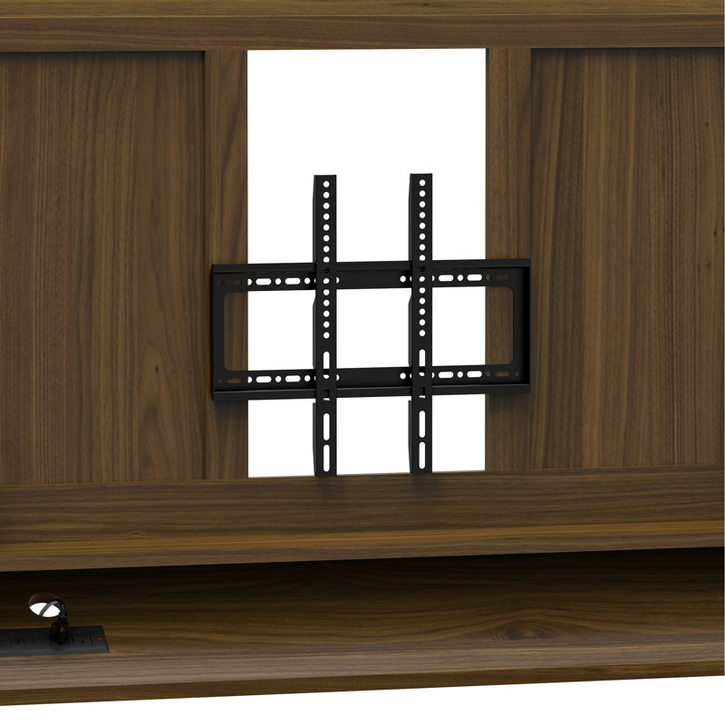 Meuble télé ajustable pour téléviseur de 32 à 50 po, chariot roulant avec pivot 360 °, tablettes à 3 niveaux, prise de courant intelligente et écran de projecteur caché, matériel, support de divertissement dans la chambre à coucher, verrouillage, rangement