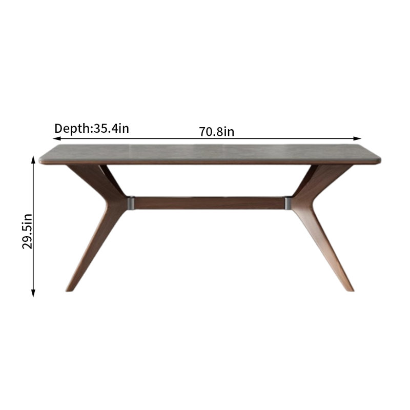 Table rectangulaire Gwyneth, H 29,5 po x L 35,4 po x l 70,8 po