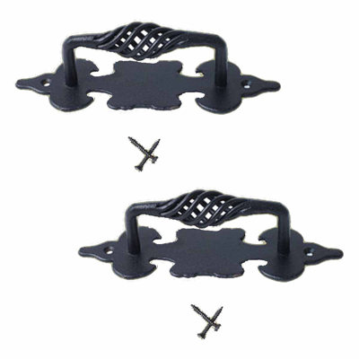 Cabinet Wrought Iron 4 1/2" Center to Center Birdcage Pull