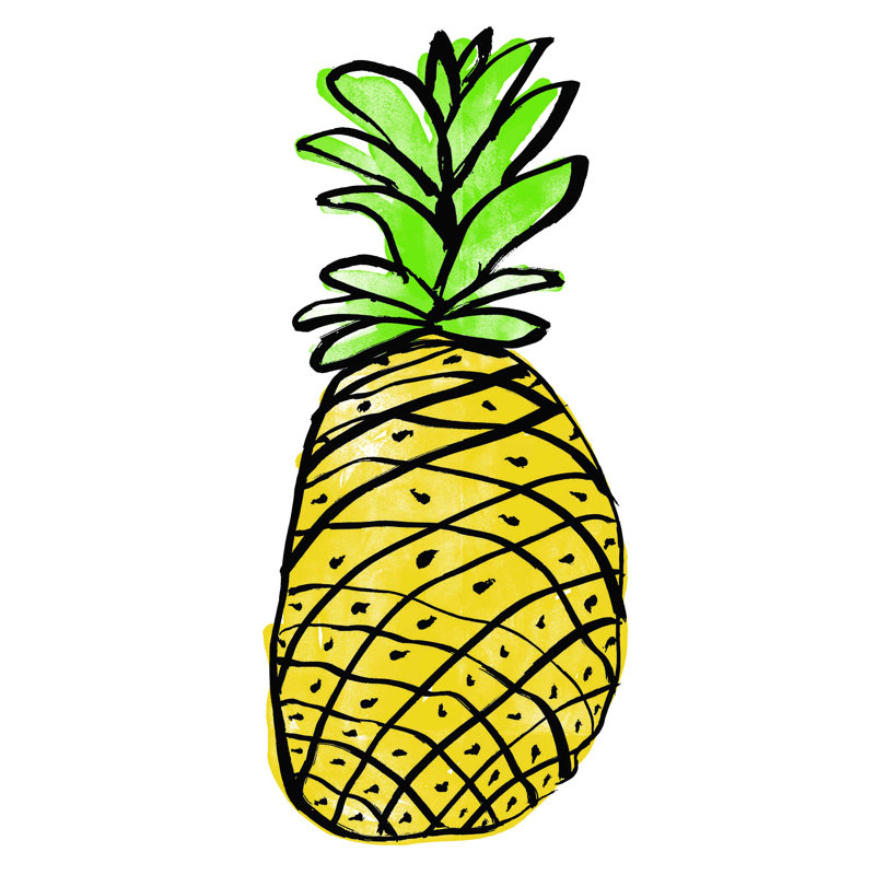 «My Favorite Pineapple», reproduction sur toile tendue, H 40 po x l 30 po
