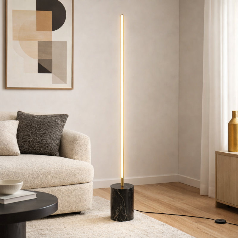 Brassed Gold LED Floor Lamp
