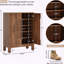 Armoire à chaussures à 5 niveaux Farmhouse avec portes rondes à persiennes