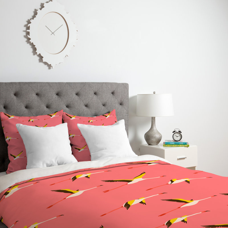 Housse de couette Holli Zollinger Flamingo Crush, Housse de couette pour très grand lit