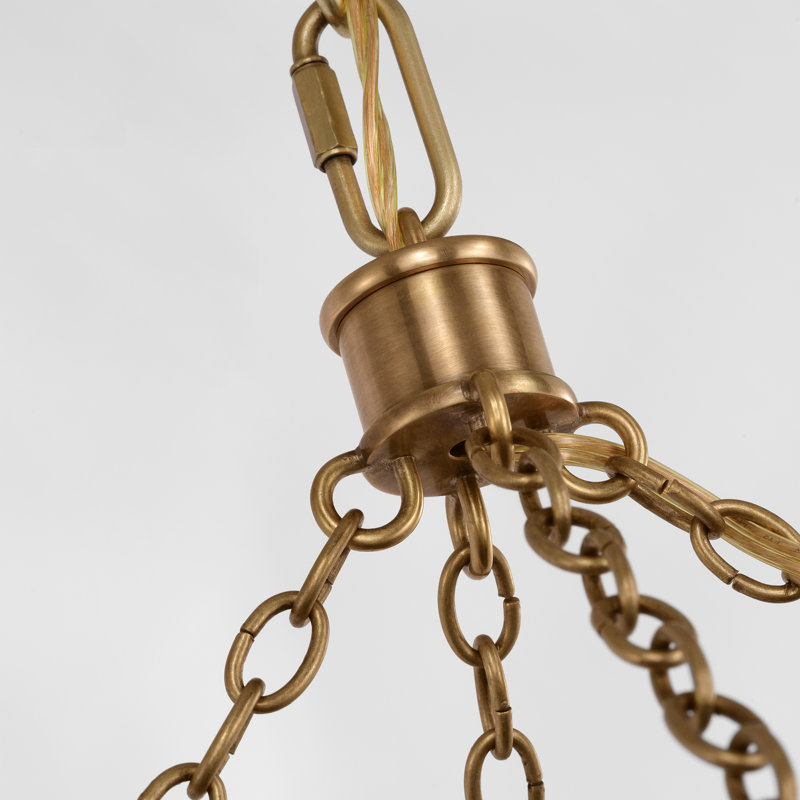 Menil 4 - Light LED Chandelier, Soft Brass