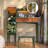 35.83"Green Minimalist Solid Wood Dressing Table