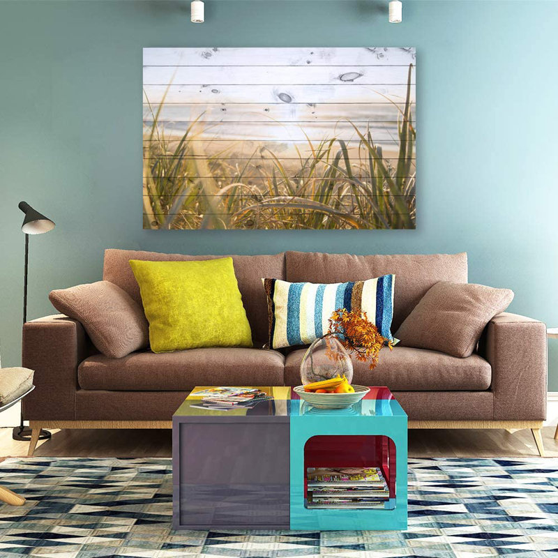 «Coastal Beach» IDÉE4WALL, art mural sur toile, scène romantique de la mer, reproduction d'art encadrée, H 12 po x l 18 po