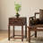 Modern Minimalist Golden Teak Small Square Side Table