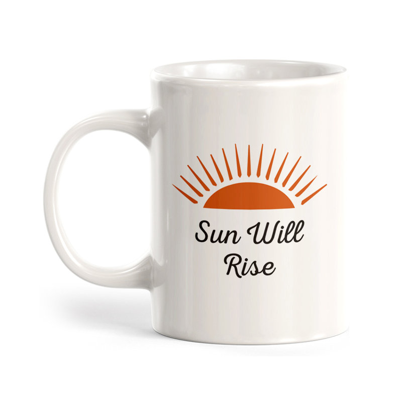 Tasse à café en plastique Sun Will Rise, Ensemble de verres à lait, Plastique polypropylène