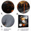 «Black and Gold Spiral Graffiti I», art mural abstrait en métal-1705914764