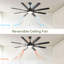 66 Inch Modern Ceiling Fan With Lights And Smart Remote Control 6 Speed Reversible Noiseless DC Motor For Indoor-693224748-693224751