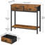 Console étroite avec 2 tiroirs en tissu, petite table d'entrée avec 2 tablettes de rangement à 2 niveaux, canapé mince, table d'appoint, pour le salon, le couloir