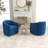 Annelotte Velvet Swivel Barrel Chair-797866485