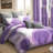 King Size 9-Piece Lavender Geometric Circle Bedding & Curtain Set (Queen/King/Cal King) - Quilted Microfiber Bedspread + Sheer Drapes-121273364
