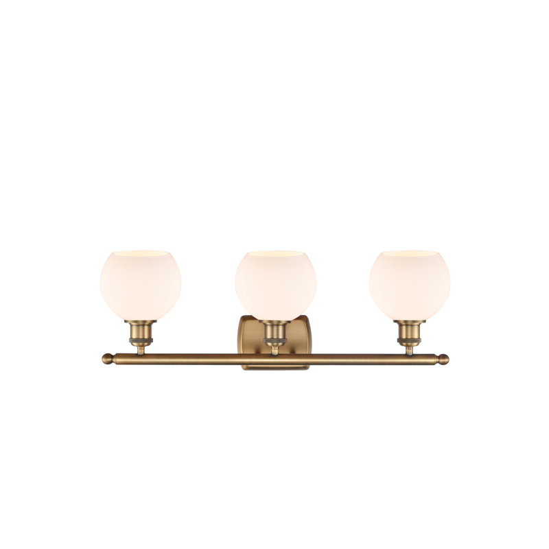 Cindi 3 - Light Vanity Light, Matte White, LED, Brushed Brass