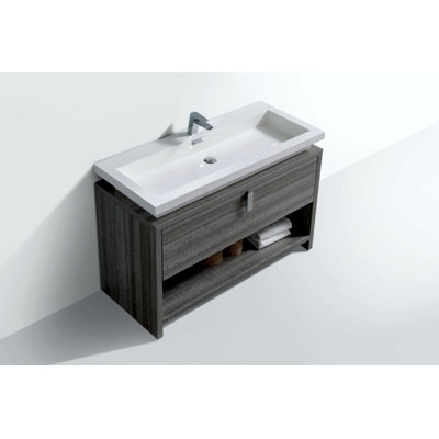 Politte 47.125'' Single Bathroom Vanity with Acrylic Top