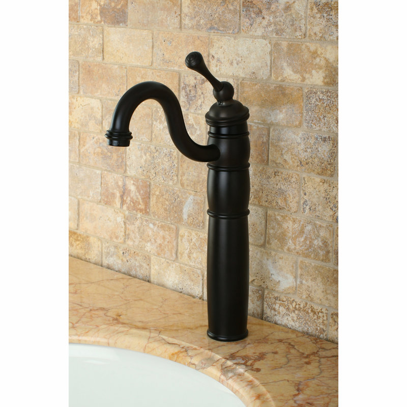 Kingston Brass Heritage Single-Handle 1-Hole Deck Mount Vessel Faucet, Oil Rubbed Bronze