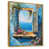 Toile avec cadre flottant or