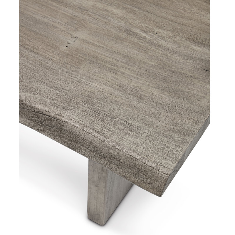 Colin Kentley Solid Wood Sled Coffee Table, Sandblasted Gray