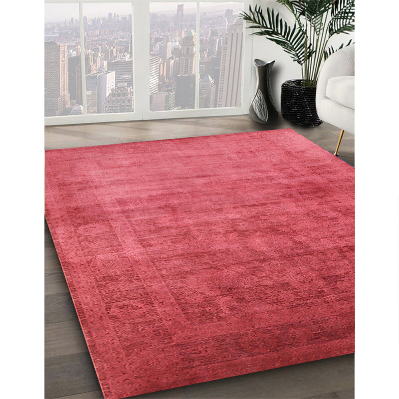 Tapis 100% Mid-Century moderne lavable à la machine 1555, Rond 3 pi