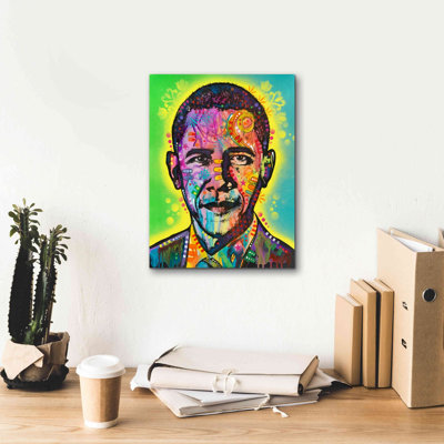 'Obama' by Dean Russo, Canvas Wall Art
