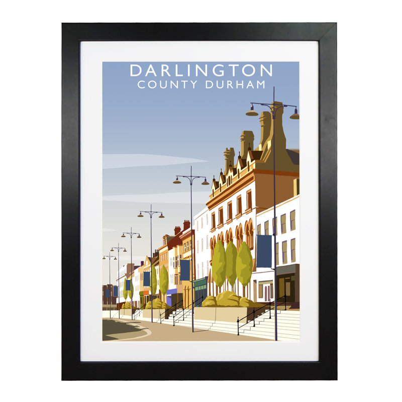 Darlington 2 by Richard O'Neil - Print, Black Wood Frame, 54 cm H x 44 cm W x 2.2 cm D