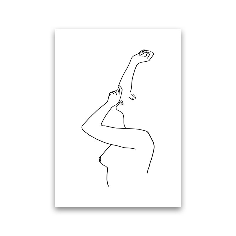 Female Reaching Up 1 Piece Wall Art, 59.4cm H x 42cm W x 1cm D, No Frame