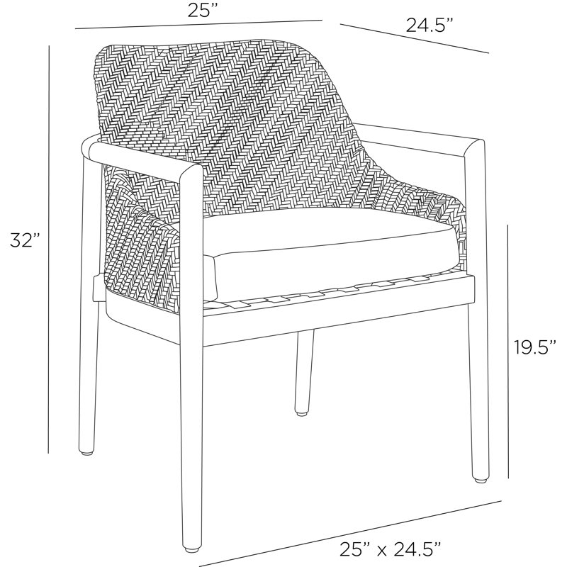 Chilton Outdoor Teak Dining Armchair